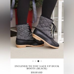 Super cute warm duck boots size 8